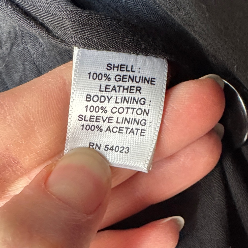 Banana Republic Black Leather Military Jacket - Picture 6 of 7